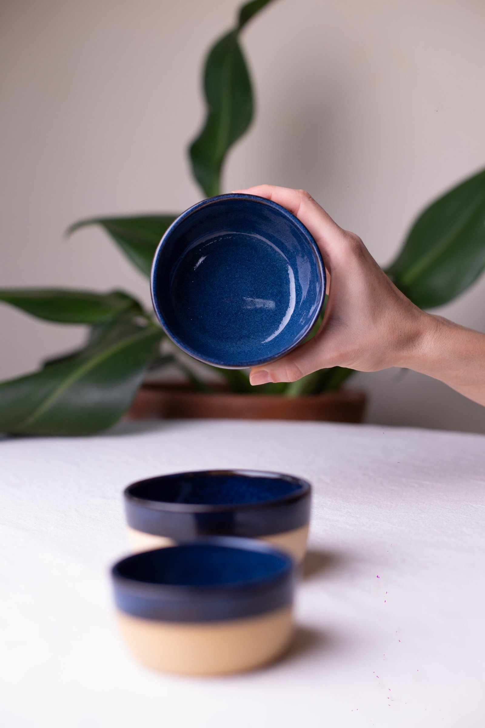 tigela g azul lótus tigela g azul lótus
